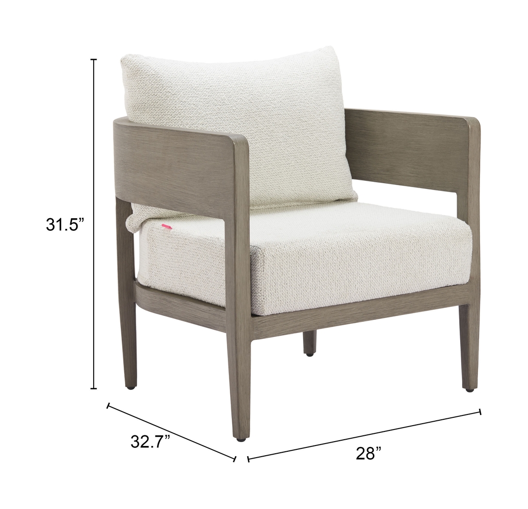 Dentata Beige Arm Chair - Thumbnail - Image 2