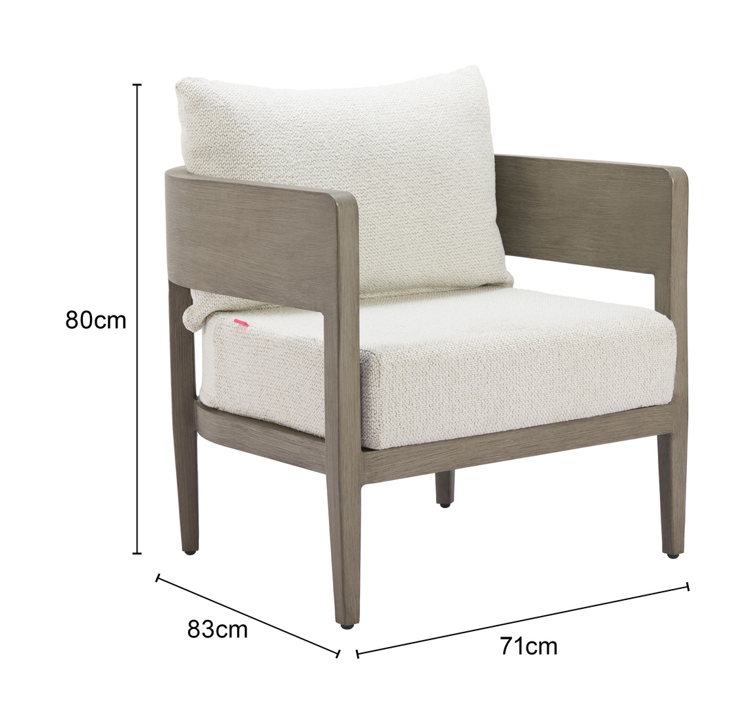 Dentata Beige Arm Chair - Thumbnail - Image 3