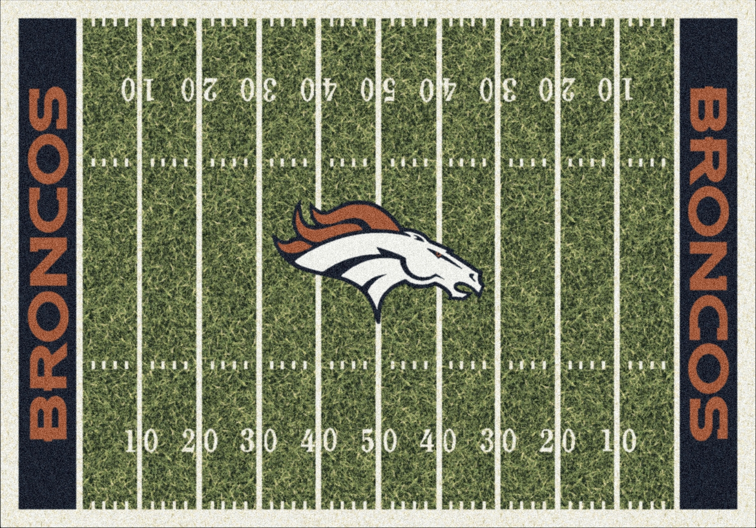 Denver Broncos Green 4' x 6' Rug - Thumbnail - Image 1