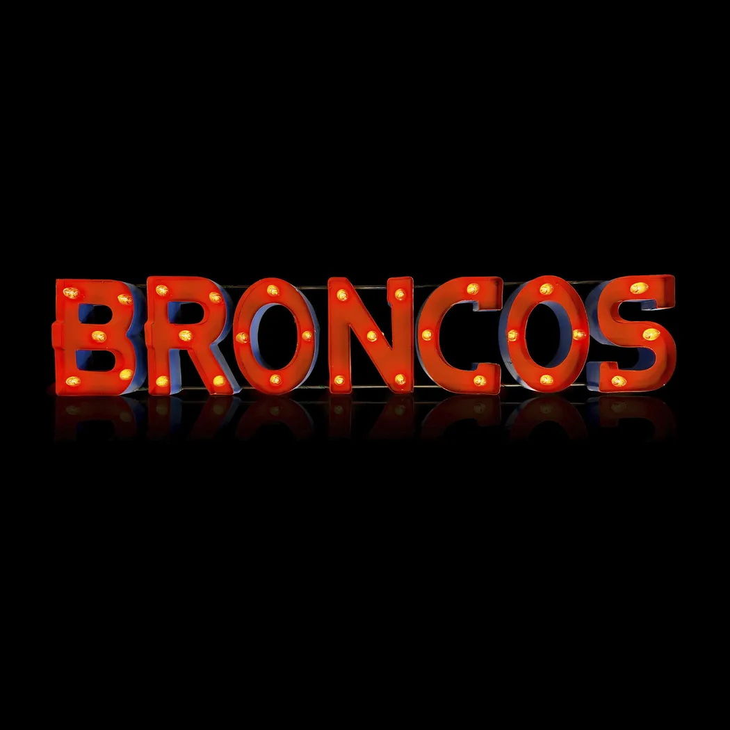 Denver Broncos Orange Metal Wall Decor - Thumbnail - Image 2