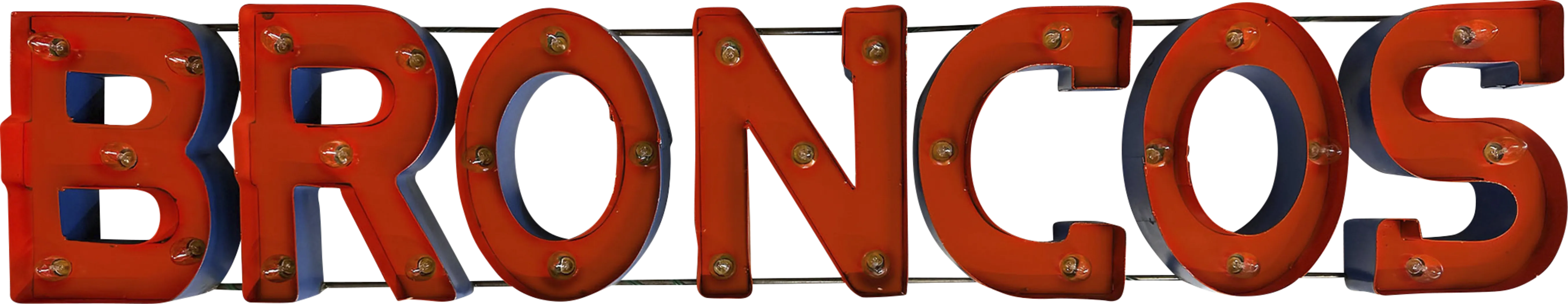 Denver Broncos Orange Metal Wall Decor - Thumbnail - Image 1