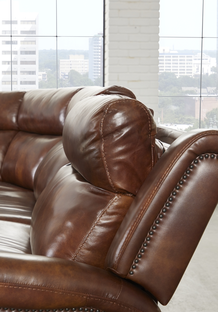 Denver Summit Brown 9 Pc Dual Power Reclining Sectional Living Room - Thumbnail - Image 7