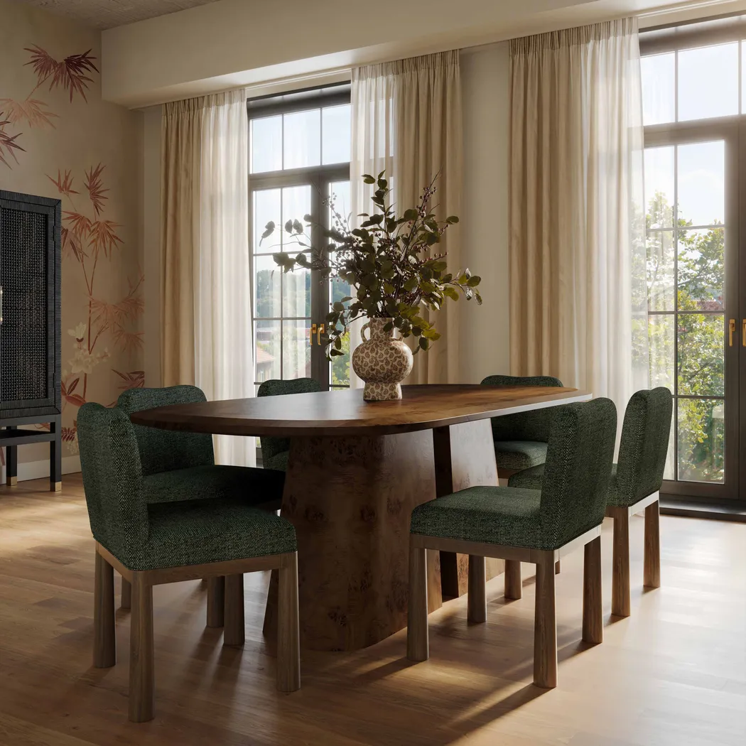 Deorsam II Green Dining Chair - Thumbnail - Image 2