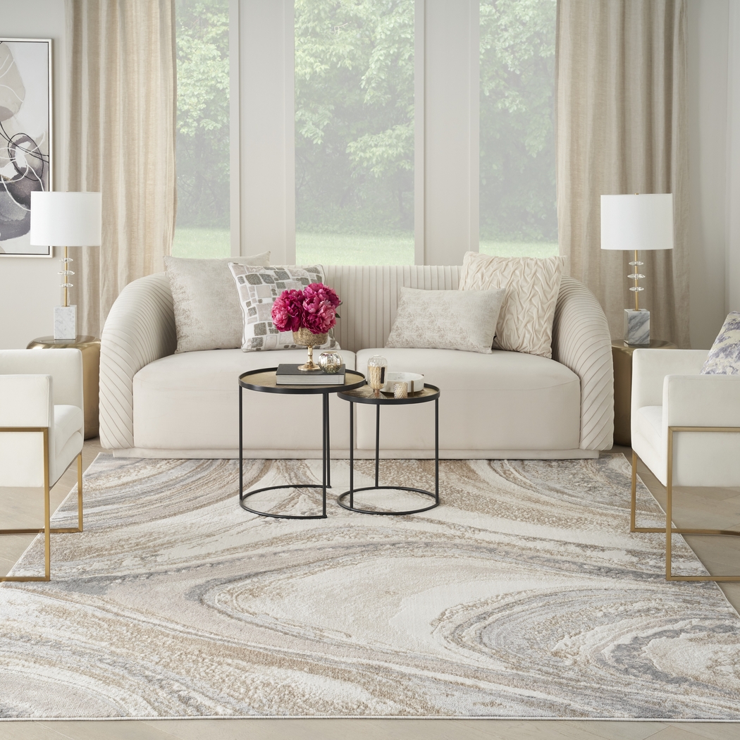 Dephia Cream/Gray 5'3 x 7'3 Rug - Thumbnail - Image 2