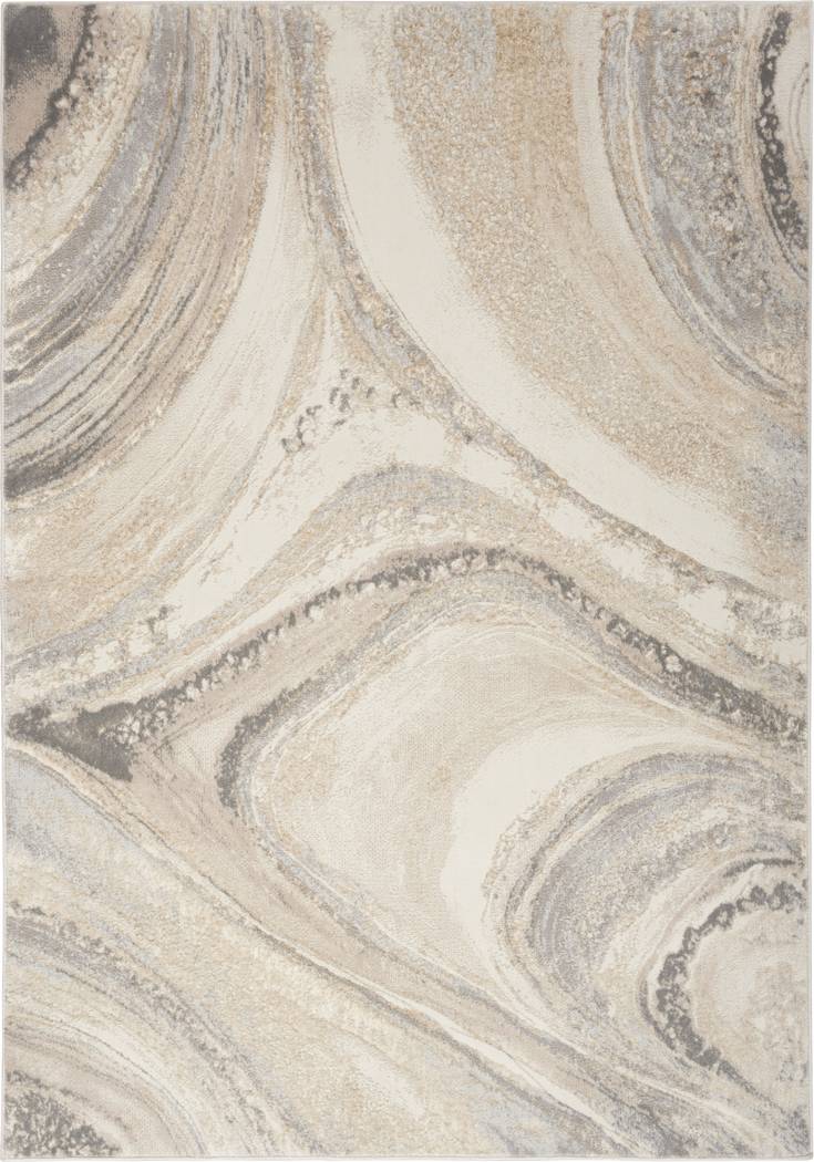 Dephia Cream/Gray 5'3 x 7'3 Rug - Thumbnail - Image 1
