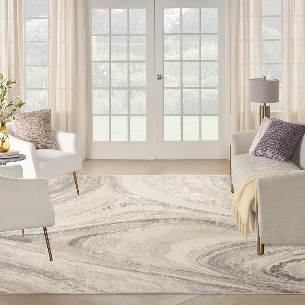 Dephia Cream/Gray 7'10 x 9'10 Rug - Thumbnail - Image 3