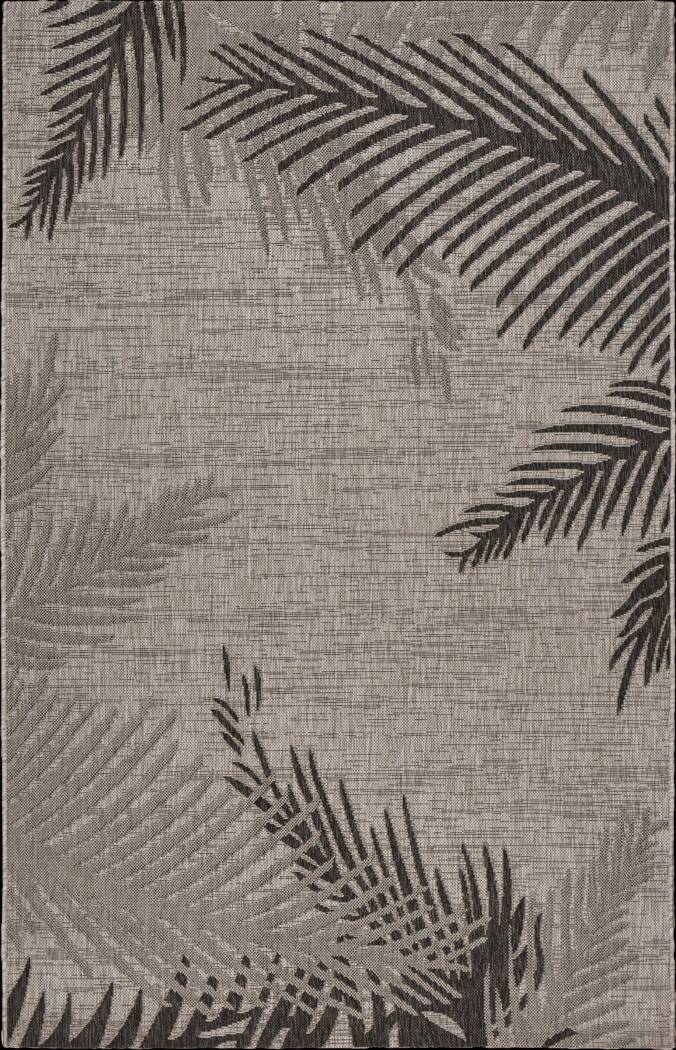 Derall Black 5' x 7' Indoor/Outdoor Rug - Thumbnail - Image 1
