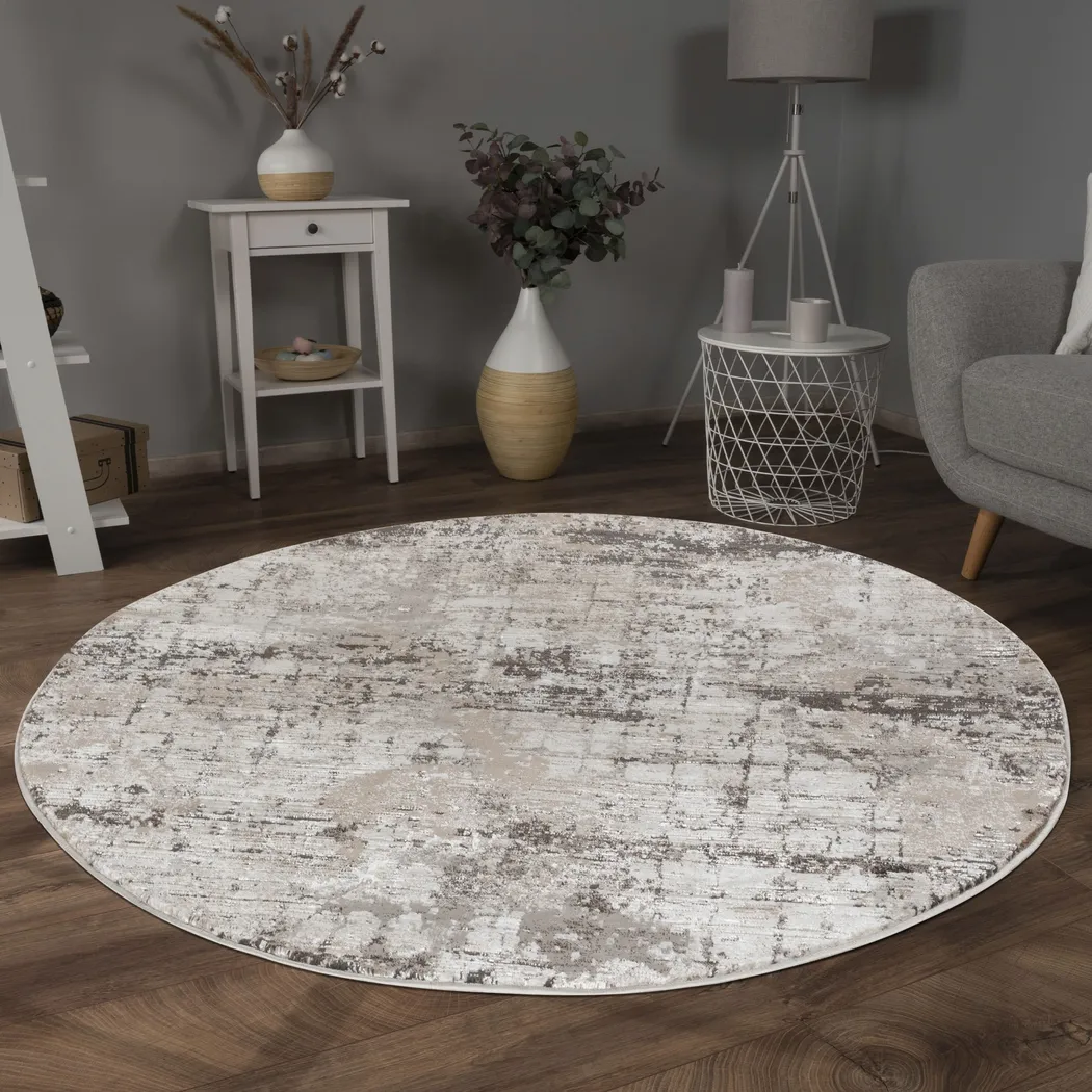 Derdes Beige 5' Round Rug - Image 2