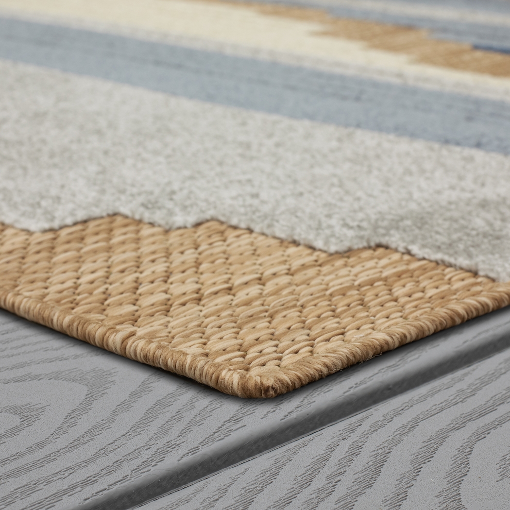 Derose Bay Blue 7'10 x 10' Indoor/Outdoor Rug - Thumbnail - Image 6