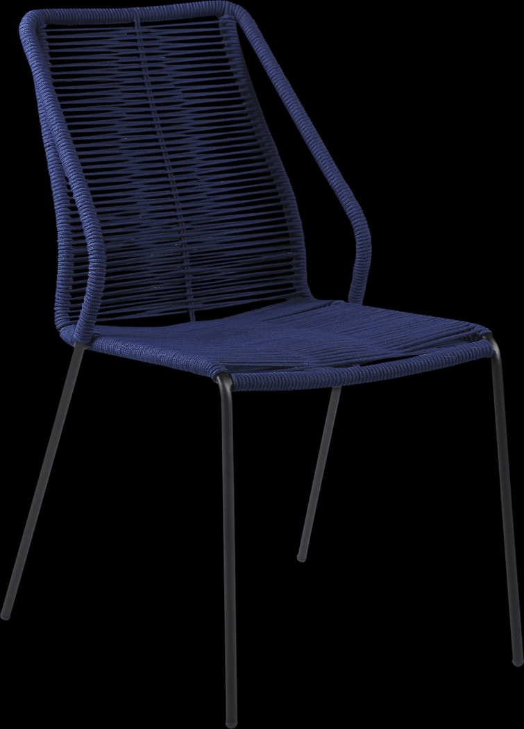 Derussey Blue 3 PC Outdoor Dining Set - Thumbnail - Image 3