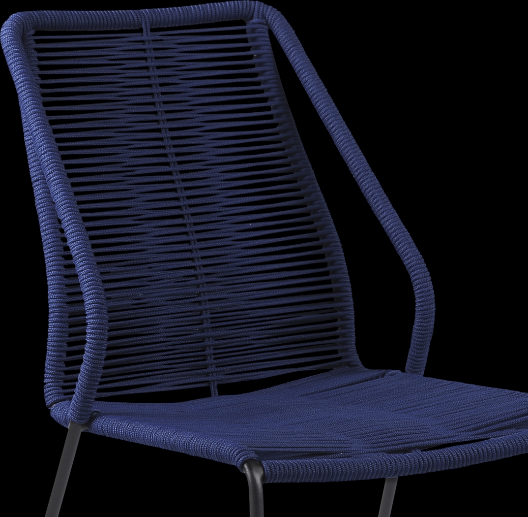 Derussey Blue 3 PC Outdoor Dining Set - Thumbnail - Image 5