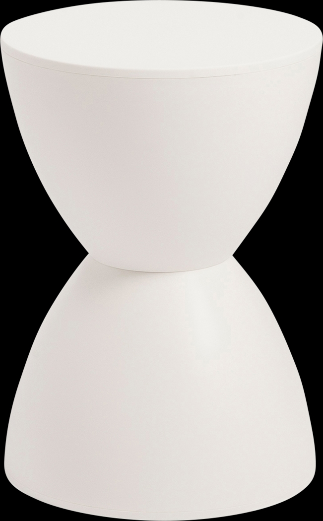 Deschamp White Accent Stool - Thumbnail - Image 1