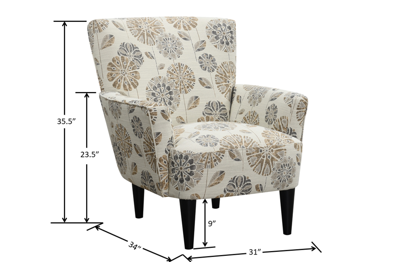 Desco Brown Accent Chair - Thumbnail - Image 7