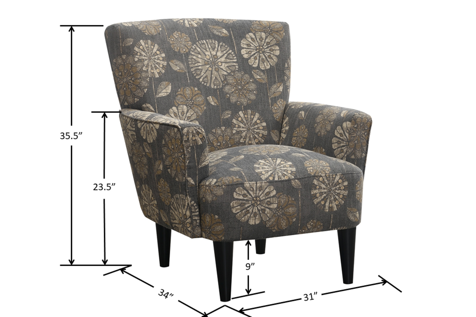 Desco Gray Accent Chair - Thumbnail - Image 6