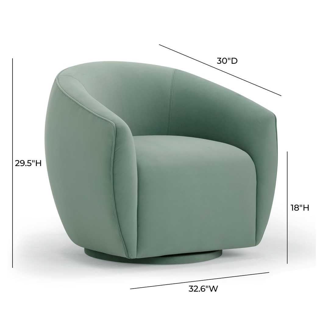 Desertpeak Blue Swivel Accent Chair - Thumbnail - Image 6