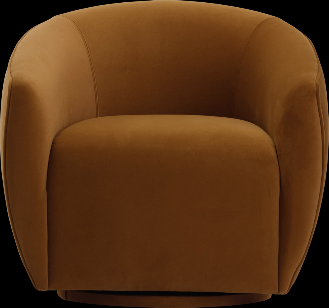 Desertpeak Cognac Swivel Accent Chair - Thumbnail - Image 3