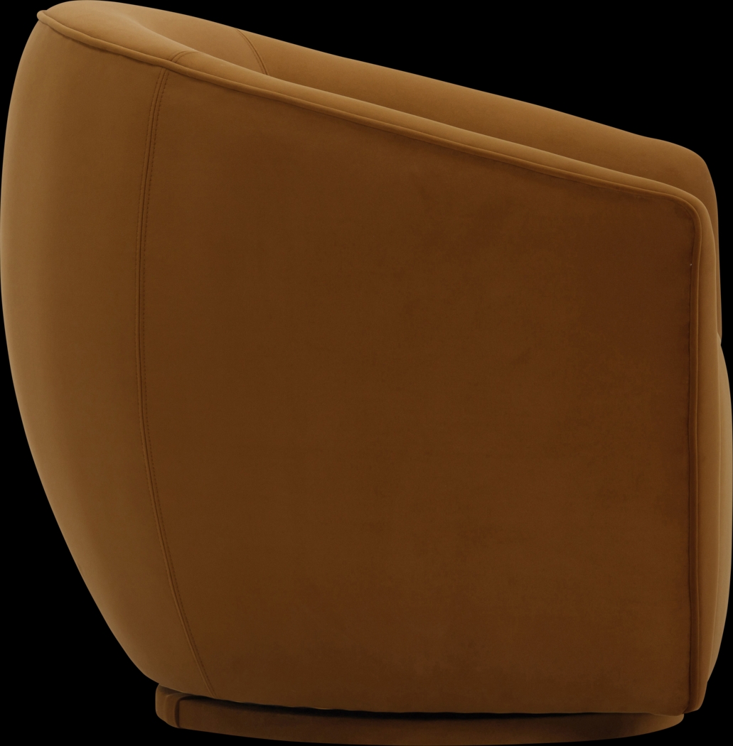 Desertpeak Cognac Swivel Accent Chair - Thumbnail - Image 4
