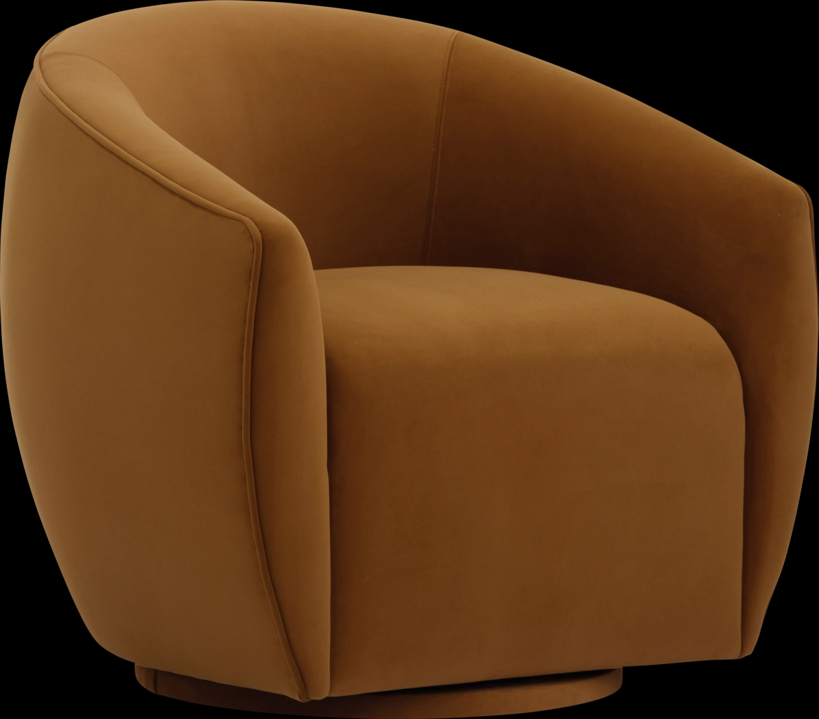 Desertpeak Cognac Swivel Accent Chair - Thumbnail - Image 1