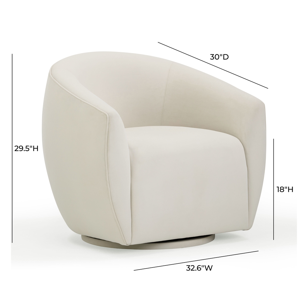 Desertpeak Cream Swivel Accent Chair - Thumbnail - Image 6