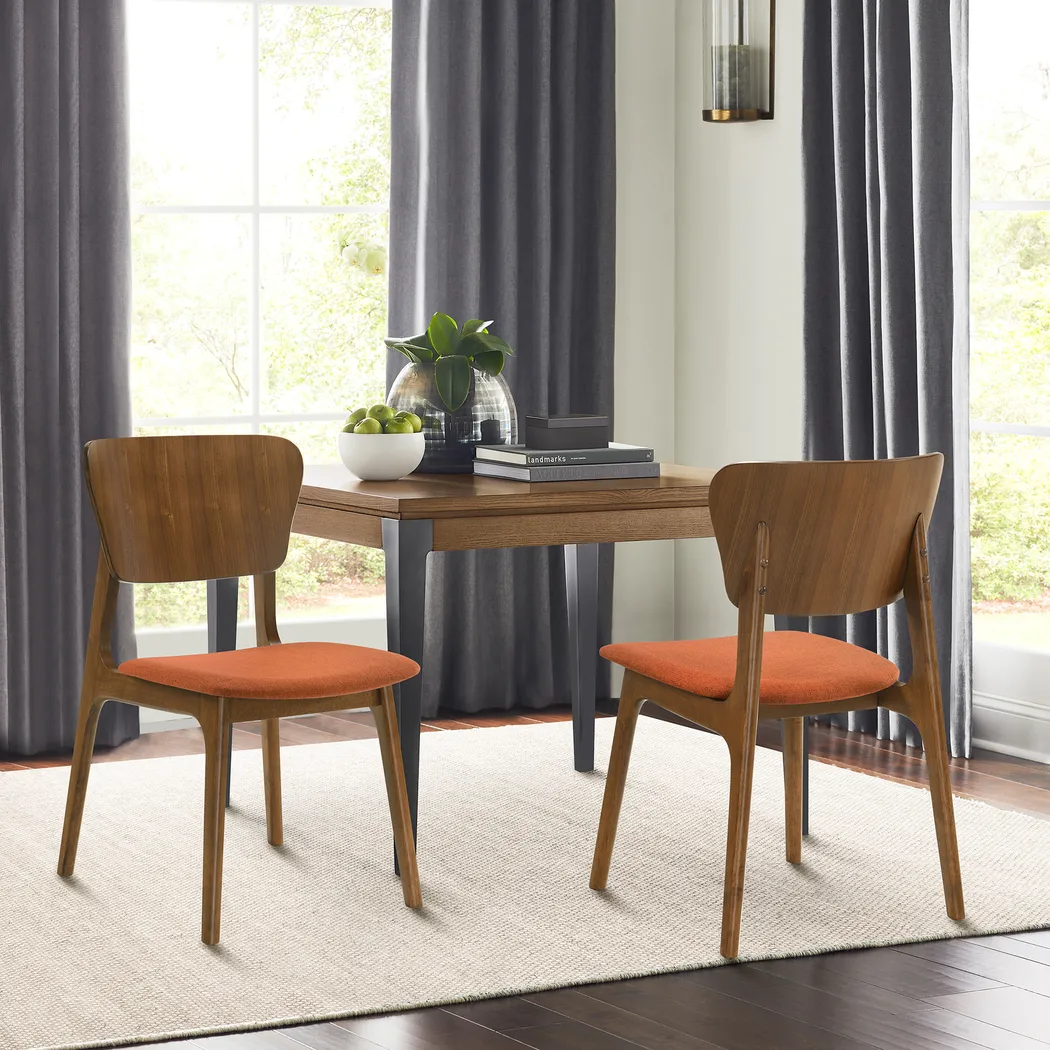 Desertsys I Orange Dining Chair, Set of 2 - Thumbnail - Image 2