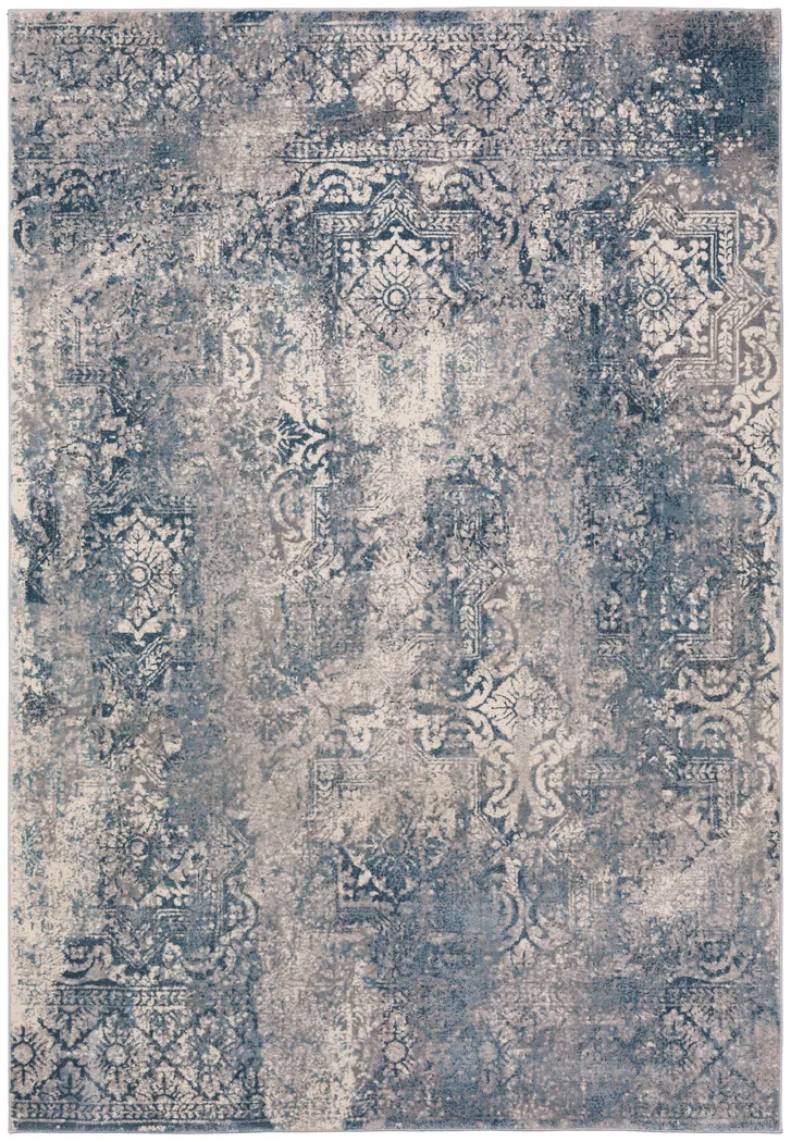 Deshard 3' x 5' Blue Rug - Thumbnail - Image 1