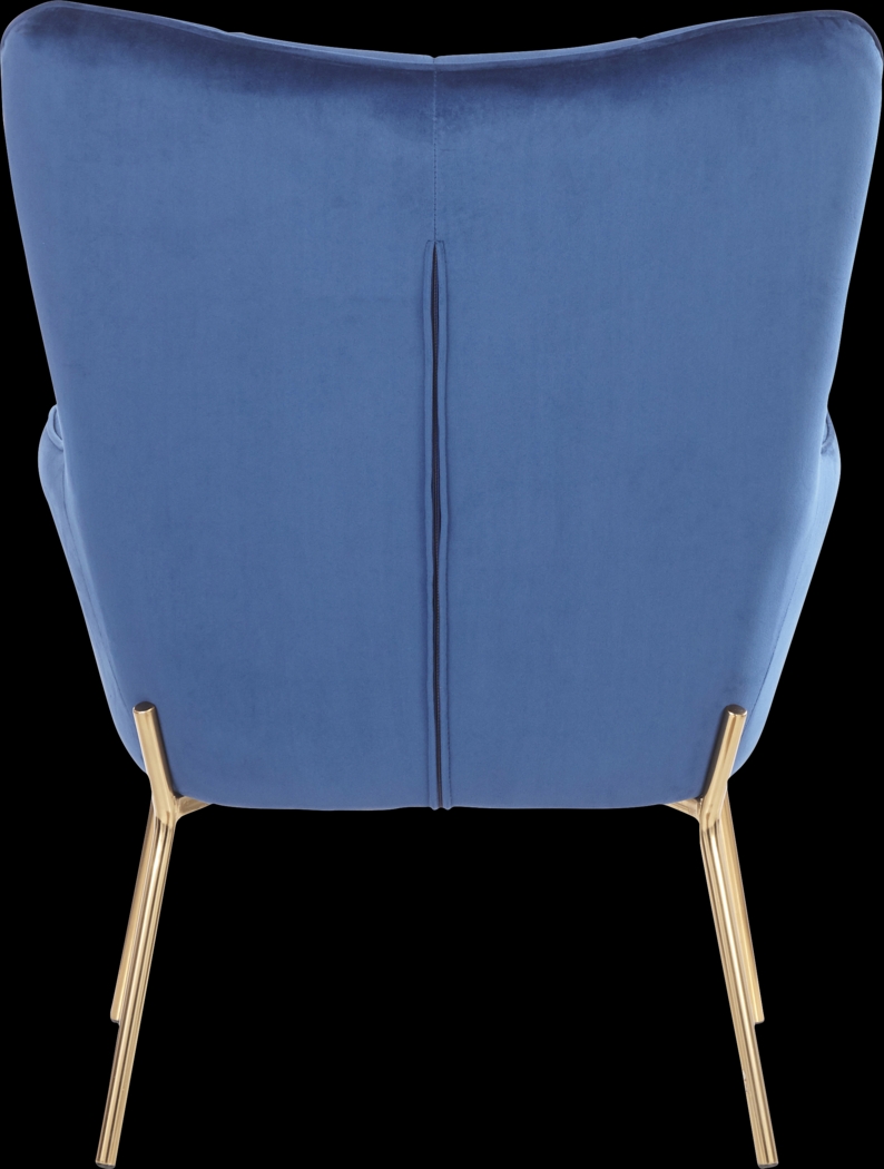 Desmare Blue Accent Chair and Ottoman - Thumbnail - Image 4