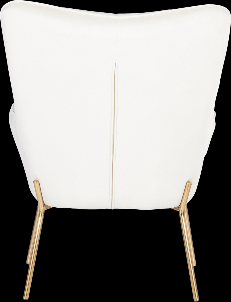 Desmare Cream Accent Chair and Ottoman - Thumbnail - Image 4