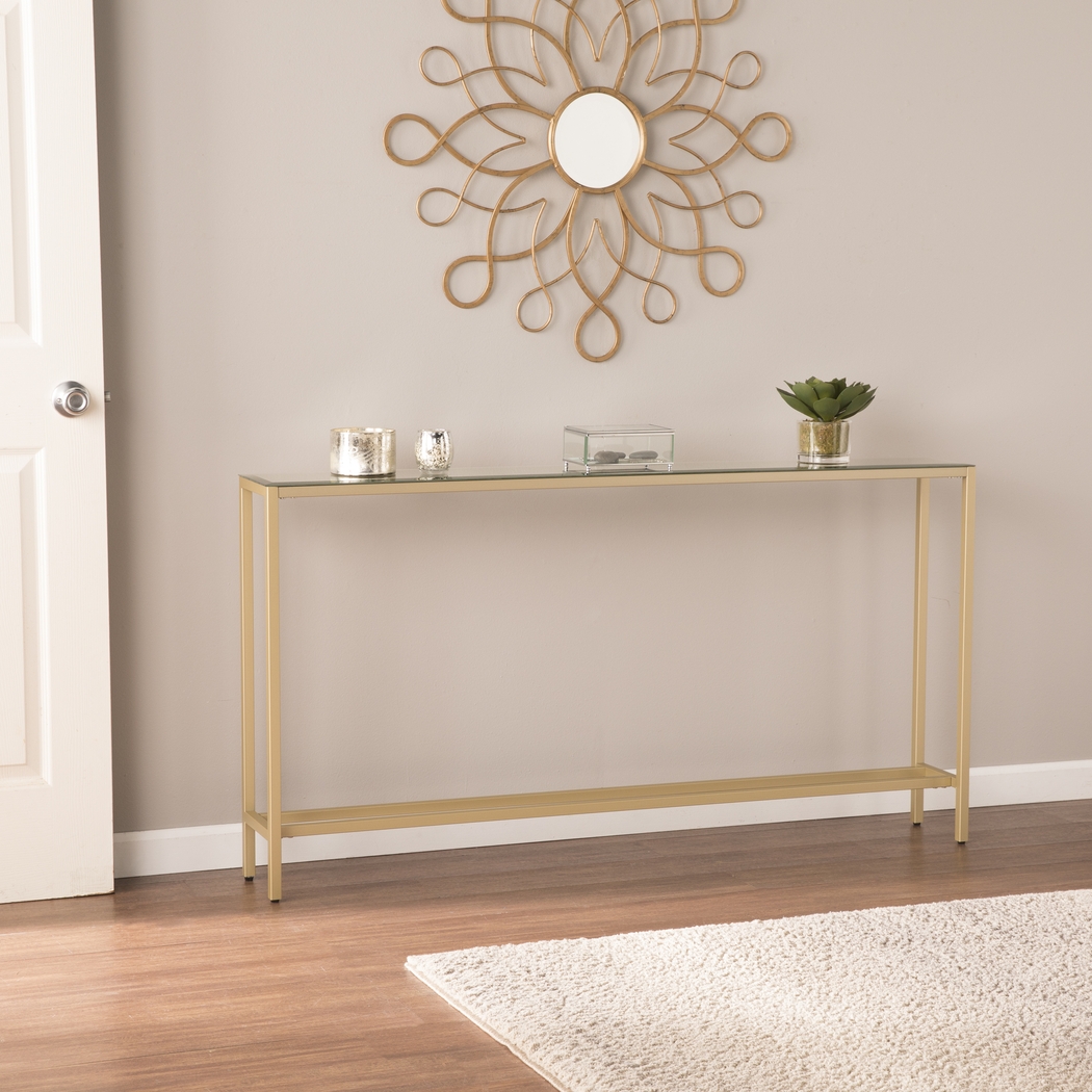 Desner Gold Large Console Table - Thumbnail - Image 2