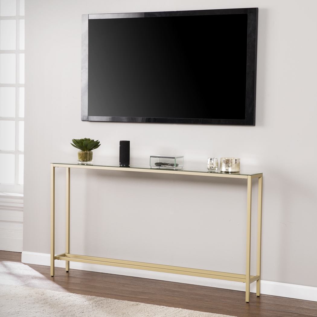 Desner Gold Large Console Table - Thumbnail - Image 4