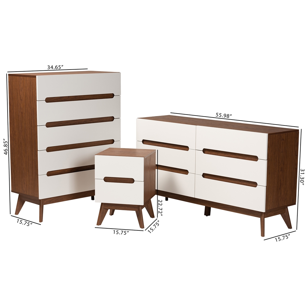 Detrie White 3 Pc Dresser Set - Thumbnail - Image 10