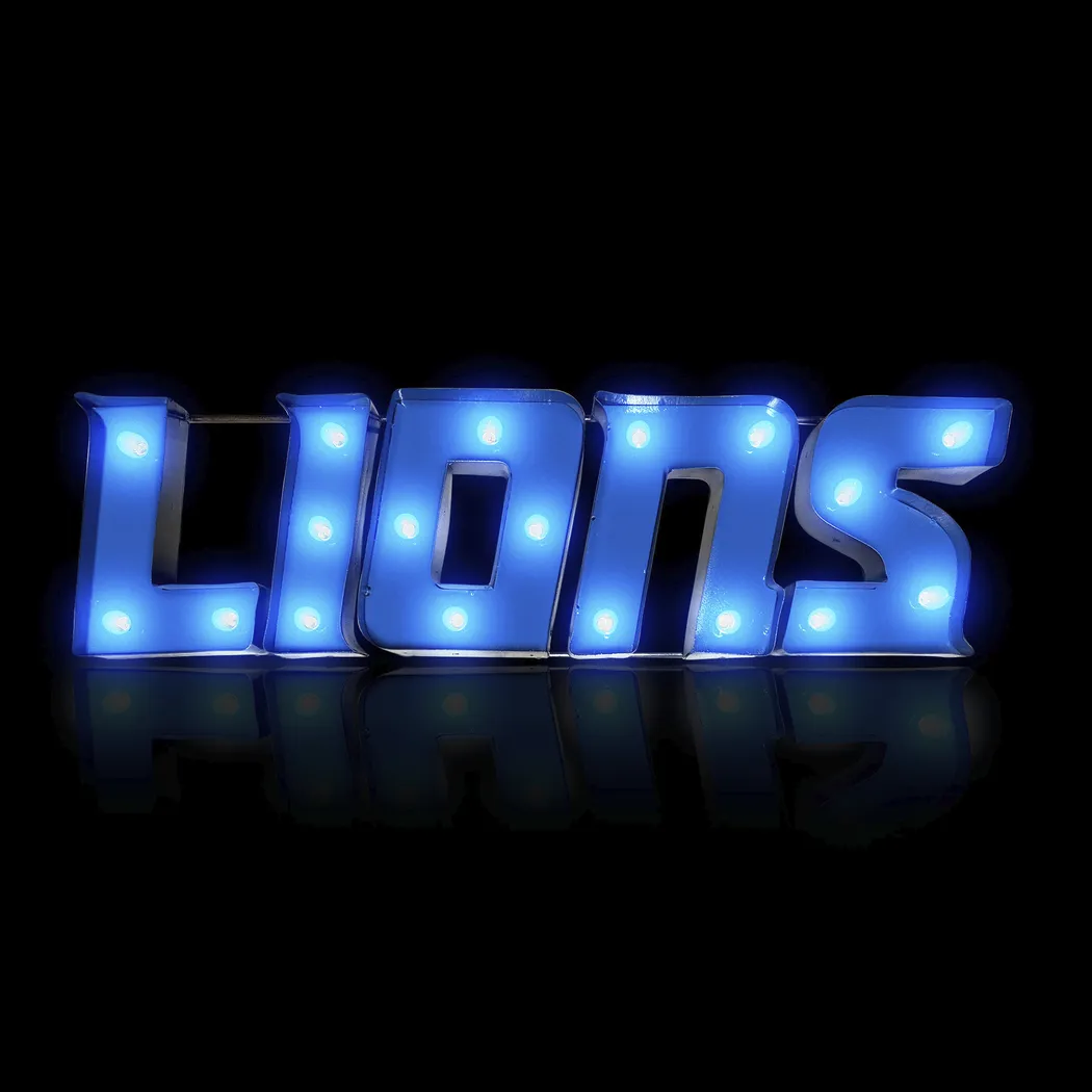 Detroit Lions Blue Metal Wall Decor - Thumbnail - Image 2