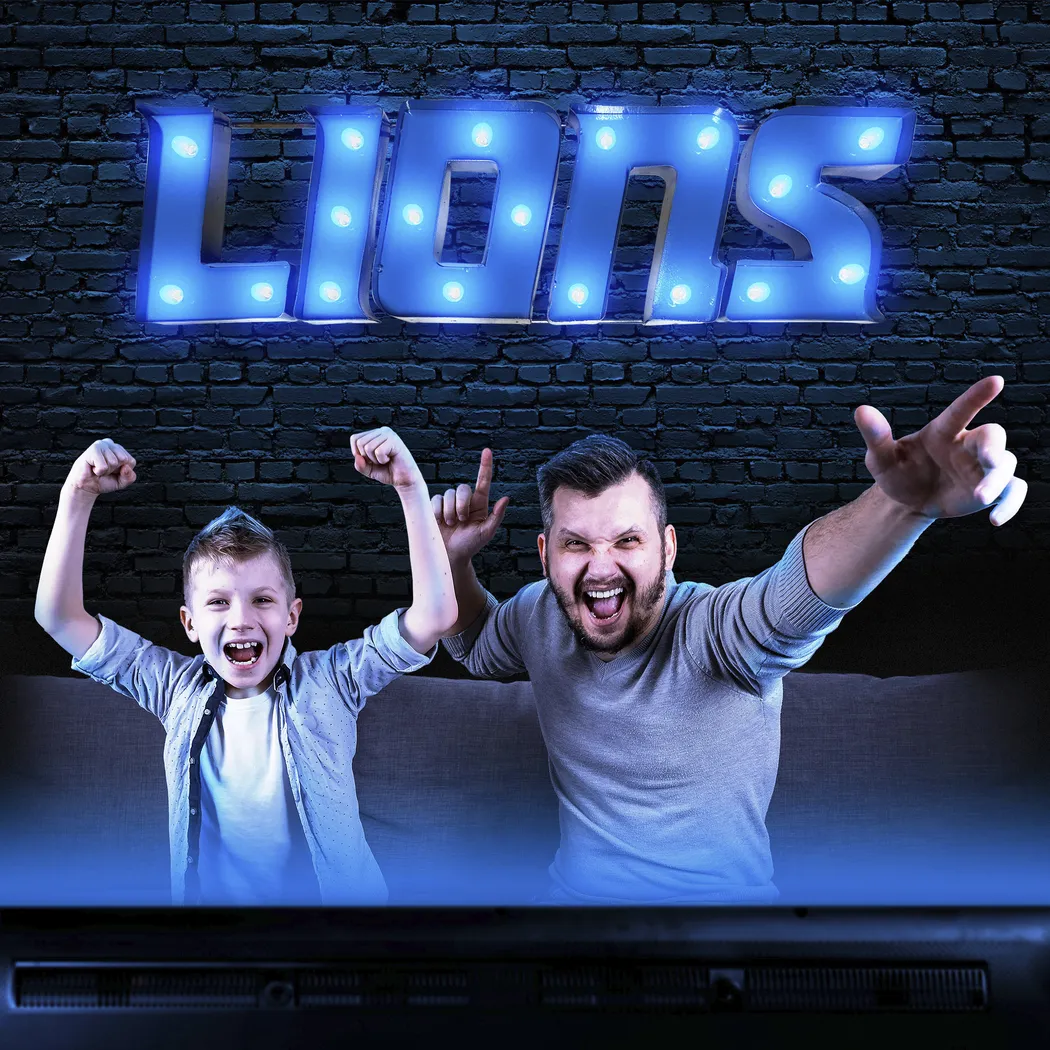 Detroit Lions Blue Metal Wall Decor - Thumbnail - Image 5