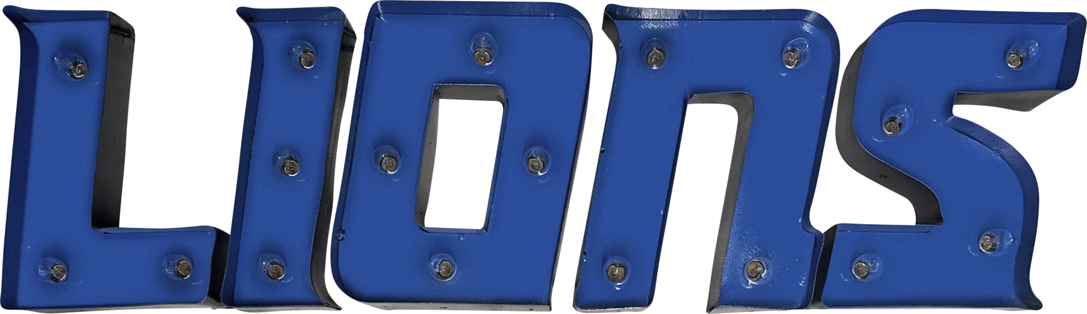 Detroit Lions Blue Metal Wall Decor - Thumbnail - Image 1