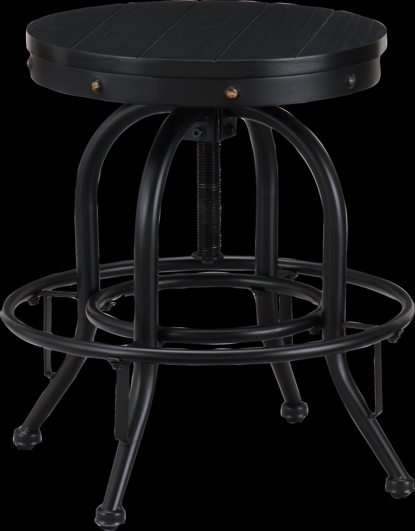 Detwiler Black Adjustable Office Chair - Thumbnail - Image 1