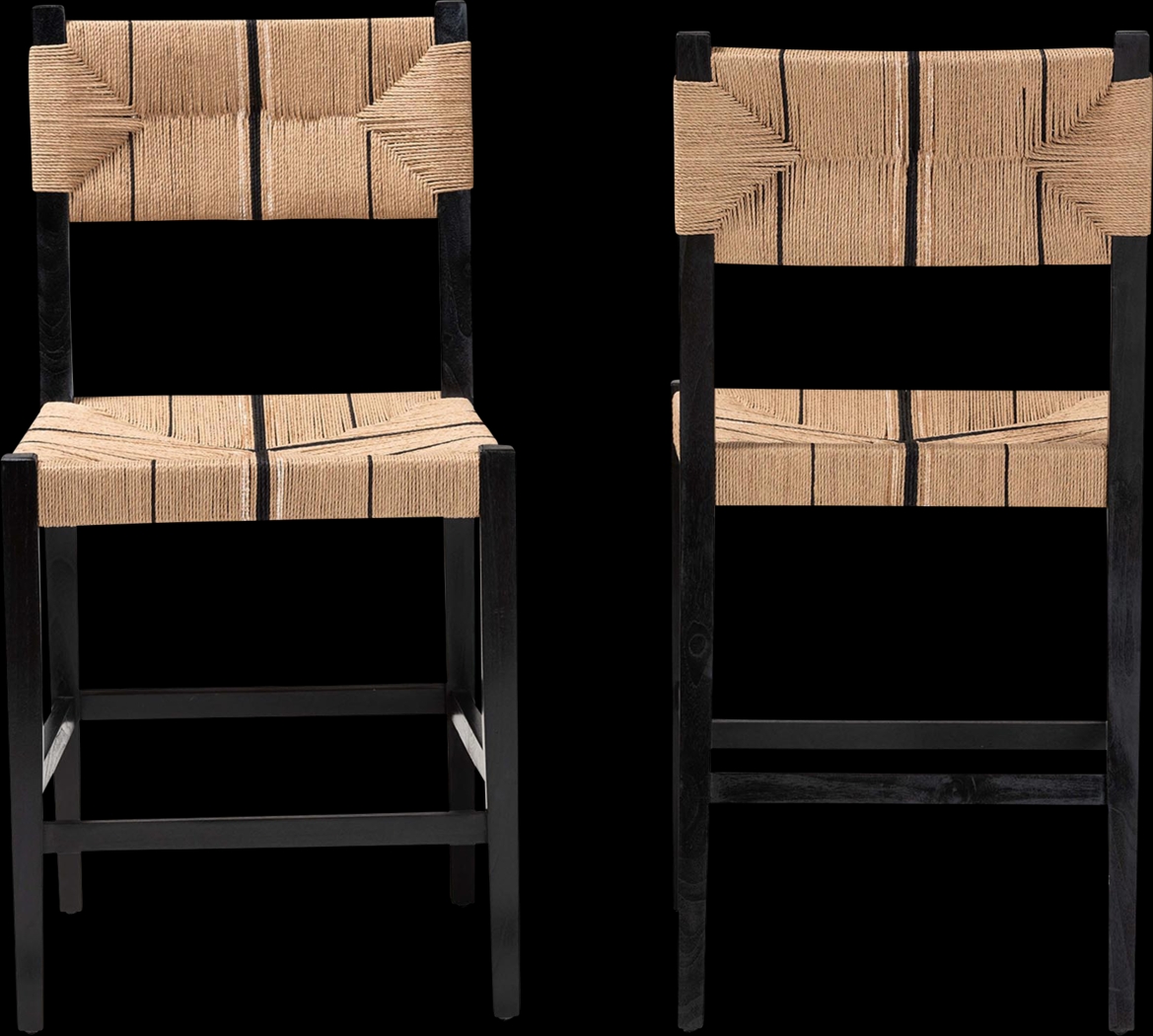 Devanshire Black Counter Stool, Set of 2 - Thumbnail - Image 3