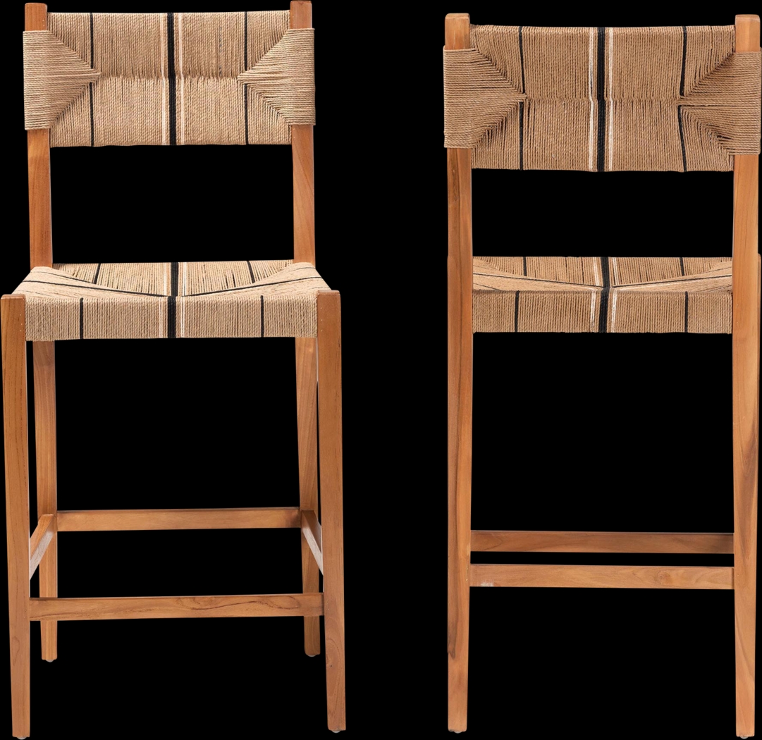 Devanshire Brown Barstool, Set of 2 - Thumbnail - Image 3