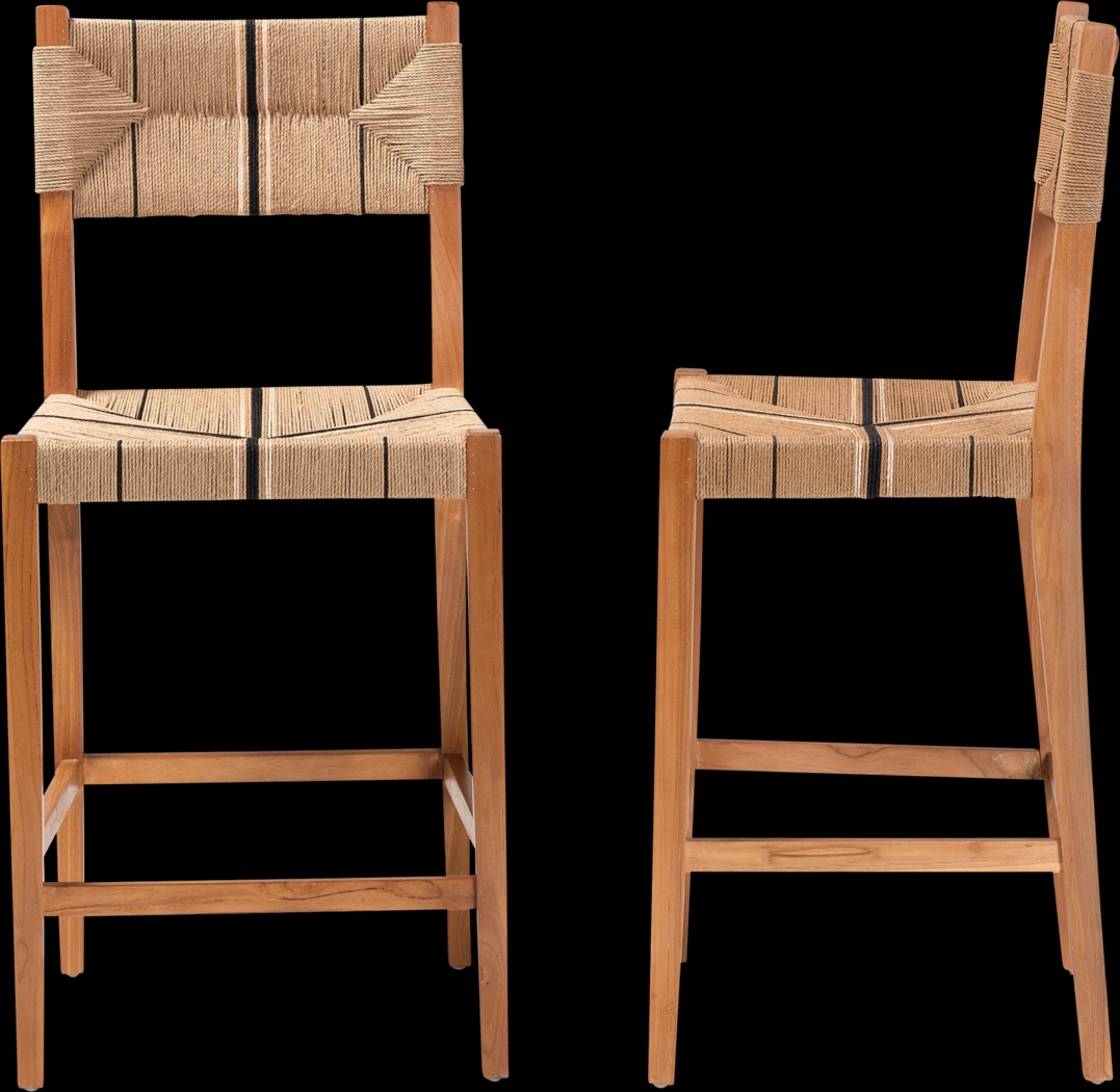 Devanshire Brown Barstool, Set of 2 - Thumbnail - Image 4