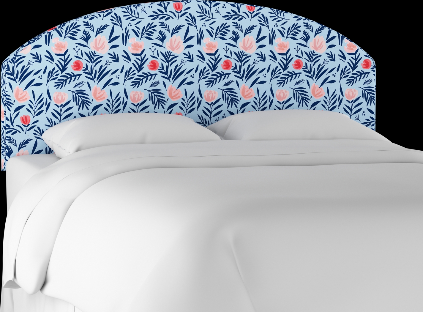 Devany Blue King Upholstered Headboard - Thumbnail - Image 1