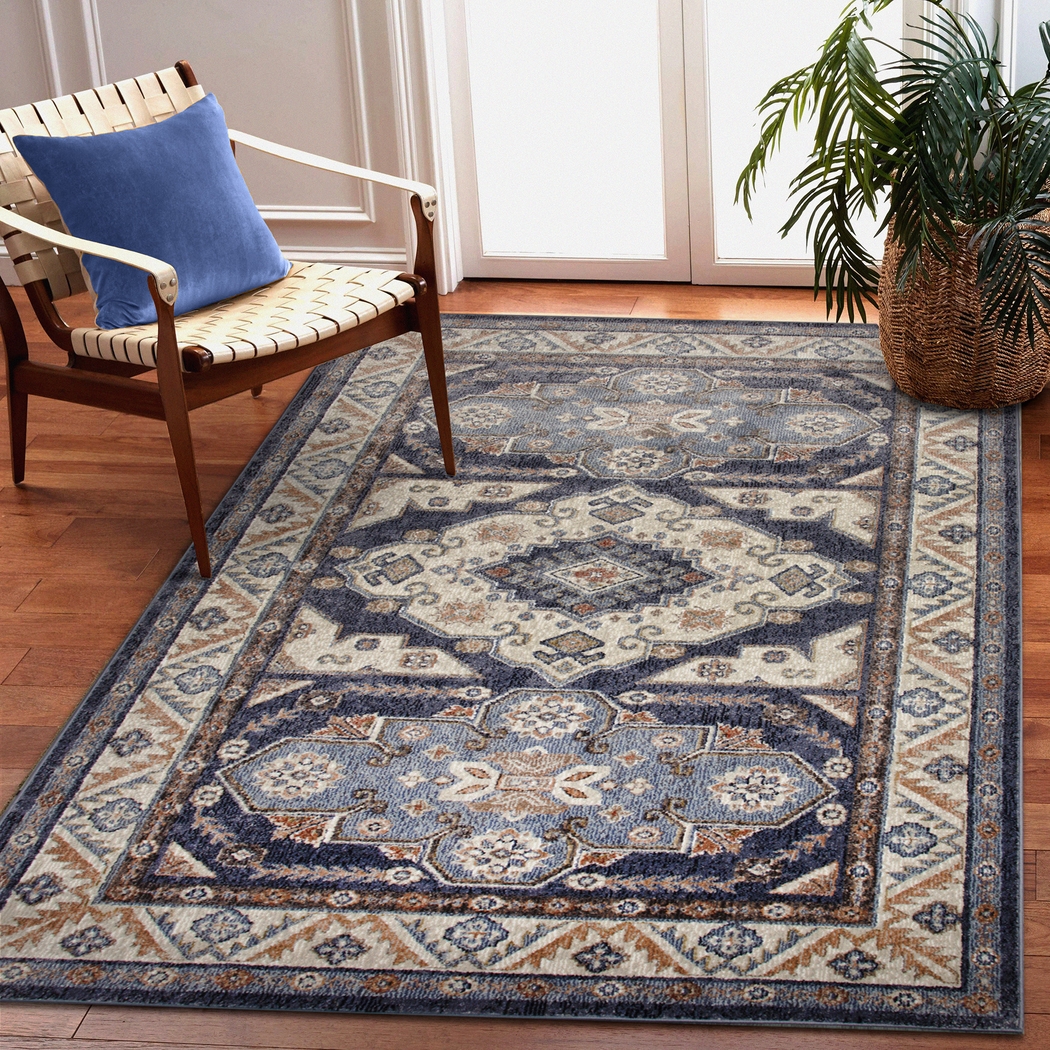 Devdan Blue 6'6 x 9'4 Rug - Thumbnail - Image 7