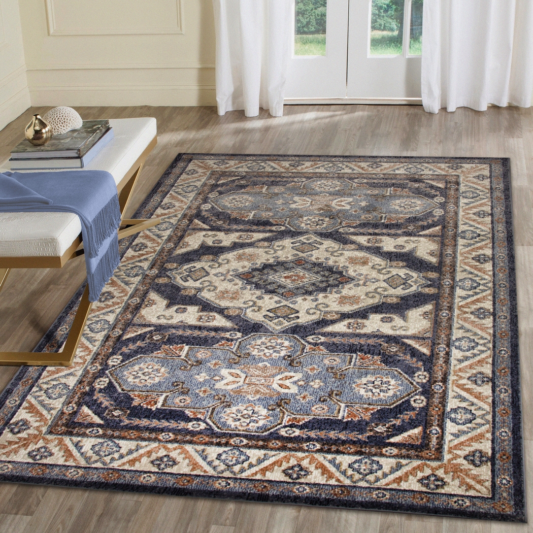Devdan Blue 7'10 x 9'10 Rug - Thumbnail - Image 2