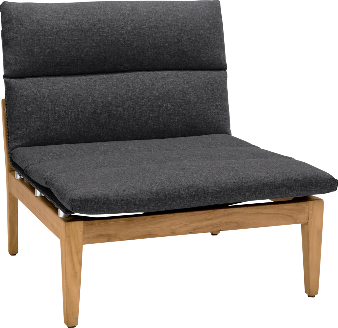 Deveria Charcoal Outdoor Lounge Chair - Thumbnail - Image 1