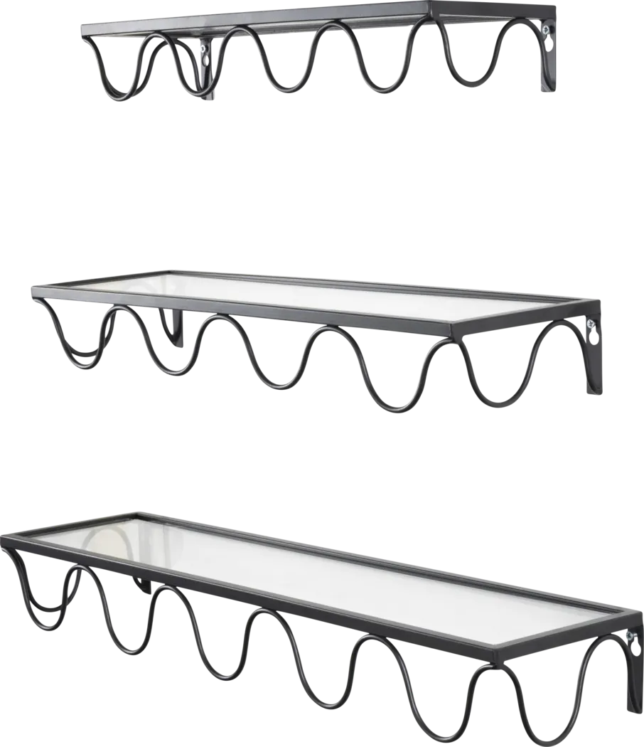 Devi Black Shelf, Set of 3 - Thumbnail - Image 1