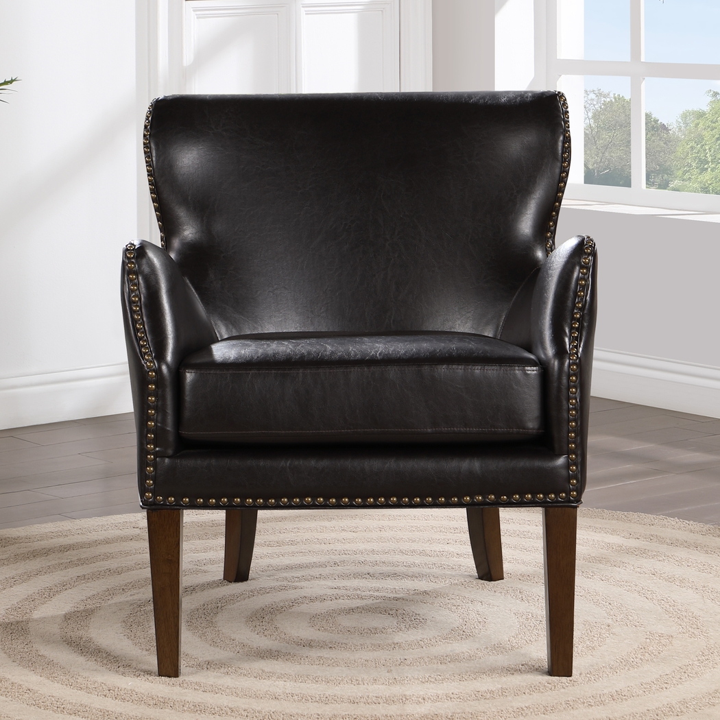 Devillers Dark Brown Arm Chair - Thumbnail - Image 2