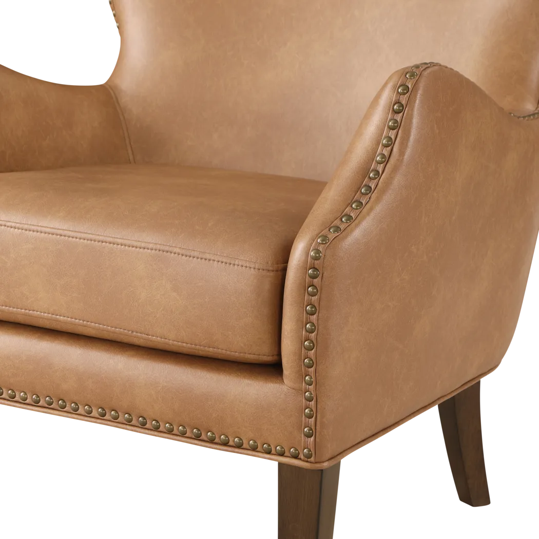 Devillers Light Brown Arm Chair - Thumbnail - Image 11