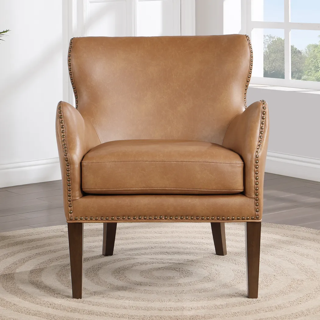 Devillers Light Brown Arm Chair - Thumbnail - Image 3