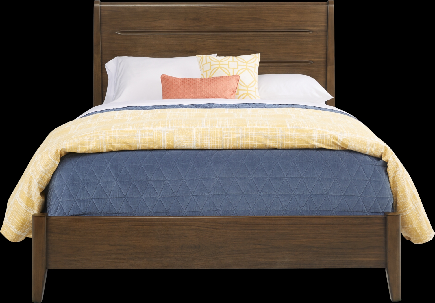 Devon Loft Walnut Finish 5 Pc Queen Panel Bedroom - Thumbnail - Image 2