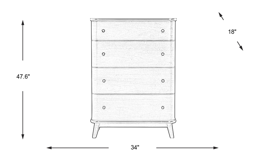 Dimension Image. Please refer to the Dimension Tab on this page for dimension details.