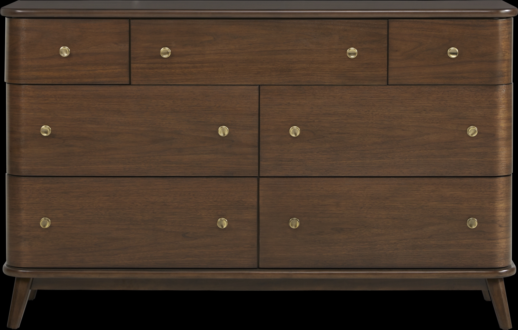 Devon Loft Walnut 7 Pc Bedroom with Nanton Park Blue Queen Upholstered Bed - Thumbnail - Image 4