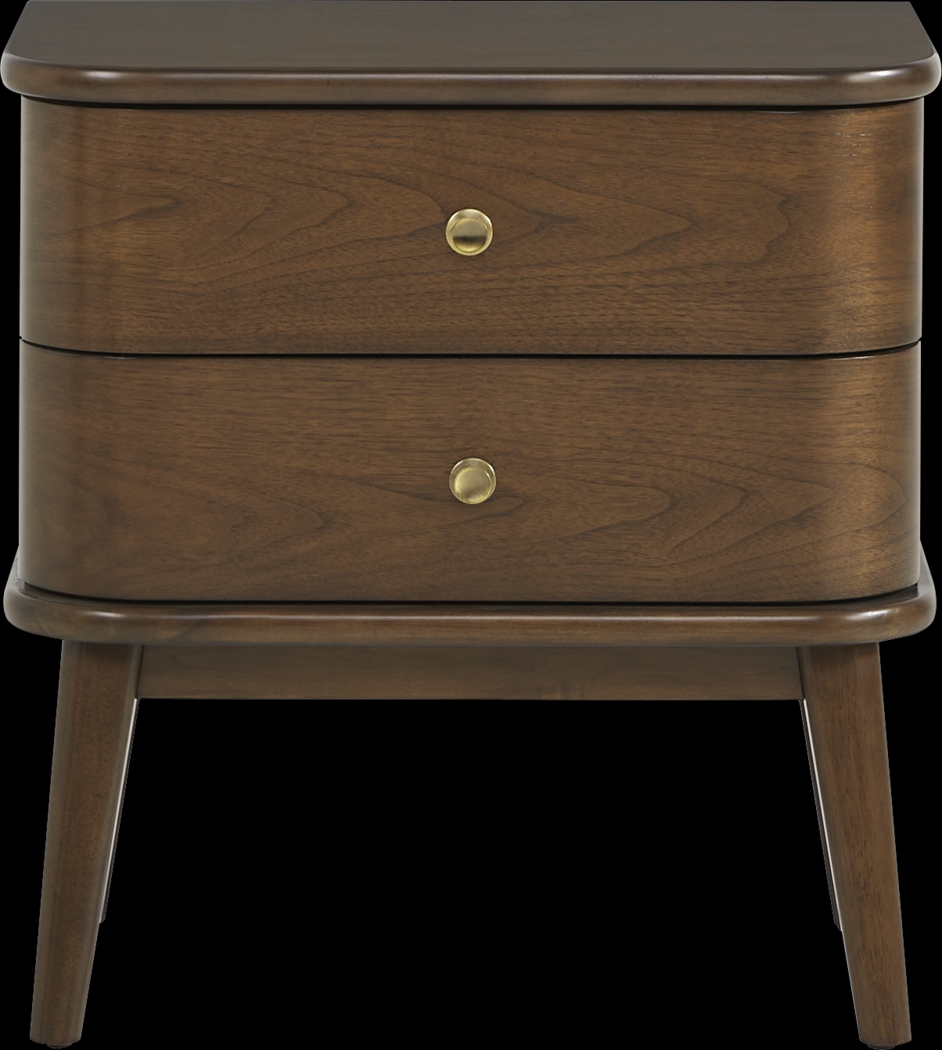 Devon Loft Walnut 7 Pc Bedroom with Nanton Park Blue Queen Upholstered Bed - Thumbnail - Image 6