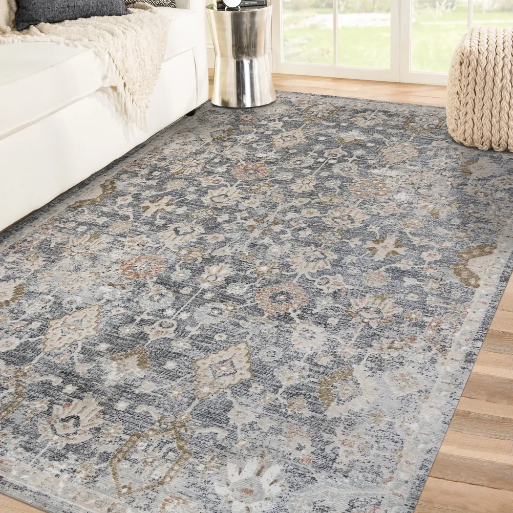 Dewmire Dark Gray 5'3 x 7'10 Rug - Thumbnail - Image 2